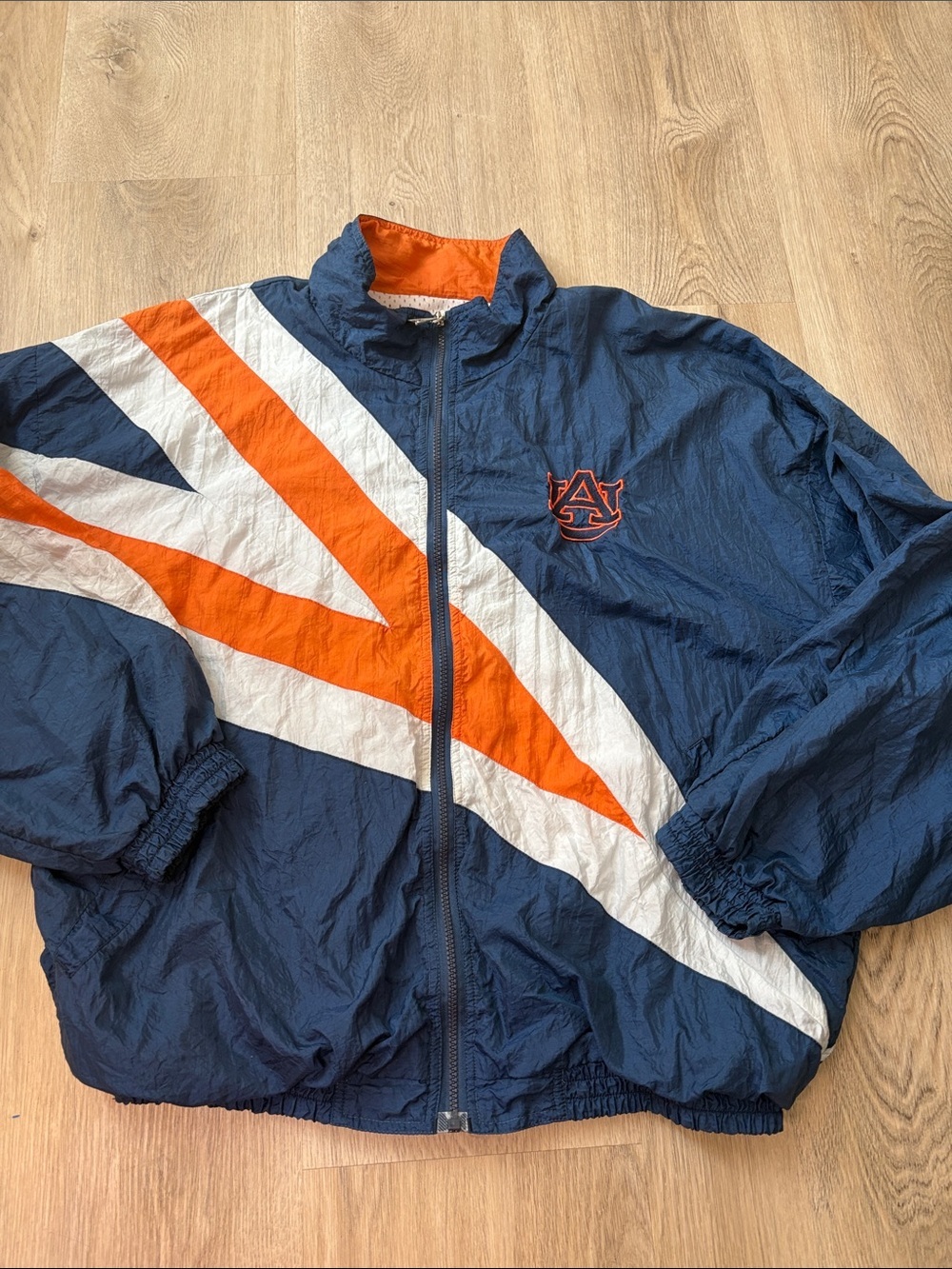 Vintage 90s Auburn Tigers Full Zip Windbreaker Jacket Size Large NG football
